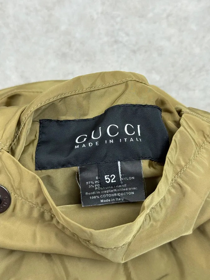 2000s Gucci Khaki & Olive Reversible Nylon Bomber Jacket BEBkGEq 14