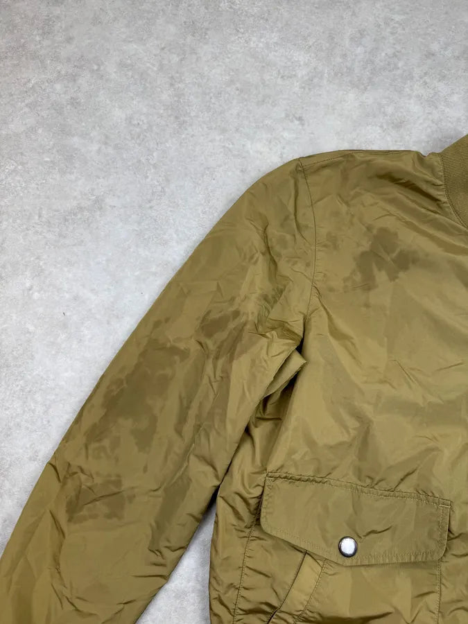 2000s Gucci Khaki & Olive Reversible Nylon Bomber Jacket BEBkGEq 17