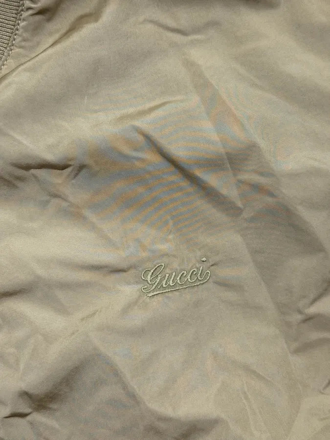 2000s Gucci Khaki & Olive Reversible Nylon Bomber Jacket BEBkGEq 18