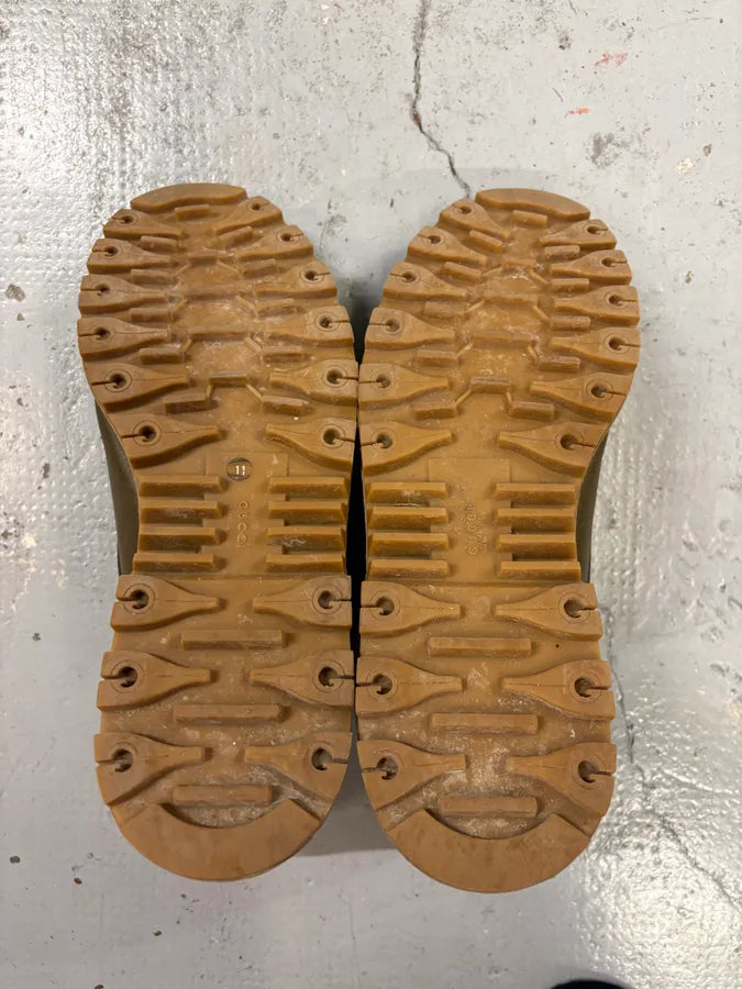 2000s Gucci Khaki Classy Leather Boots SfibeBS 7