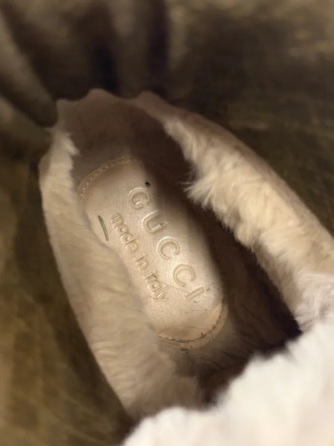 2000s Gucci Khaki Classy Leather Boots SfibeBS 8