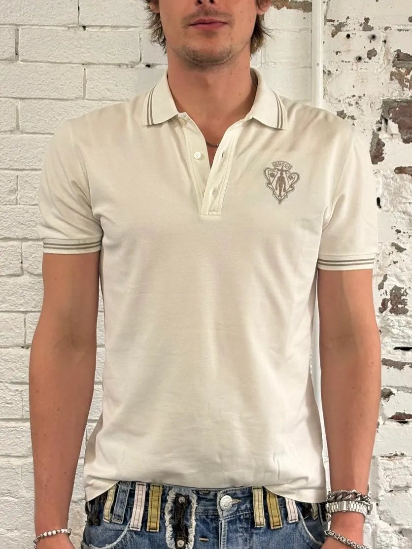 2000s Gucci Knight Brodery White Polo by Frida Giannini nZzFFqN 1