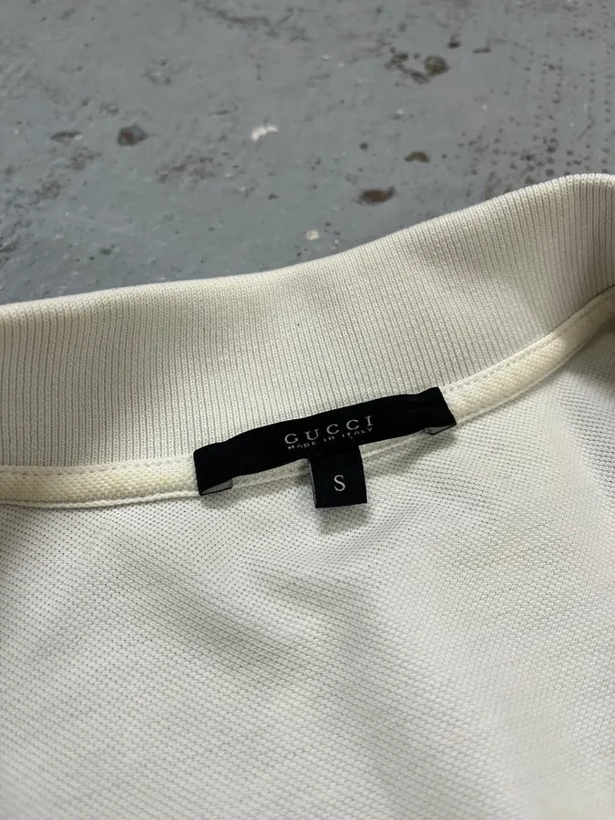 2000s Gucci Knight Brodery White Polo by Frida Giannini nZzFFqN 6