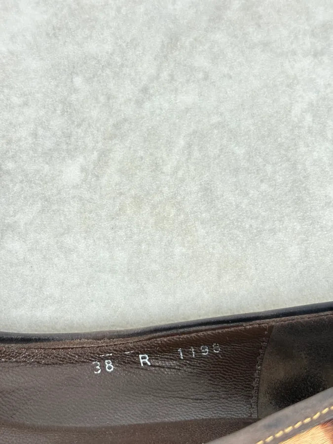 2000s Gucci Leopard Print Pony Hair Slip On Ballet Flats gNxUgFZ 7