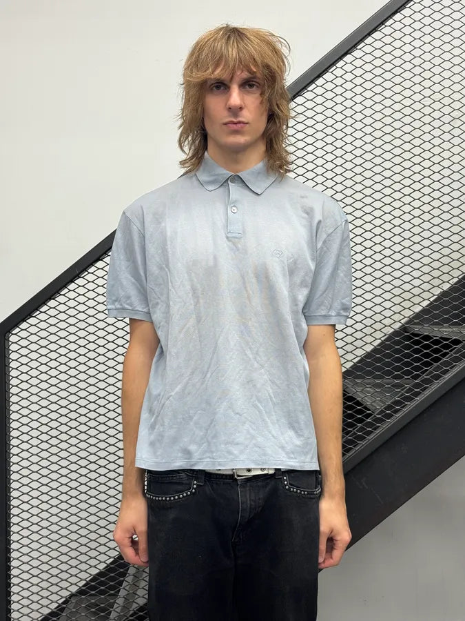 SS2002 Gucci Light Blue Minimalist Embroidered Logo Polo by Tom Ford XLtFOvq 0