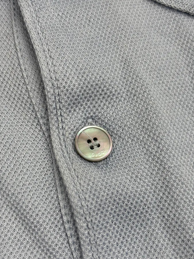SS2002 Gucci Light Blue Minimalist Embroidered Logo Polo by Tom Ford XLtFOvq 7
