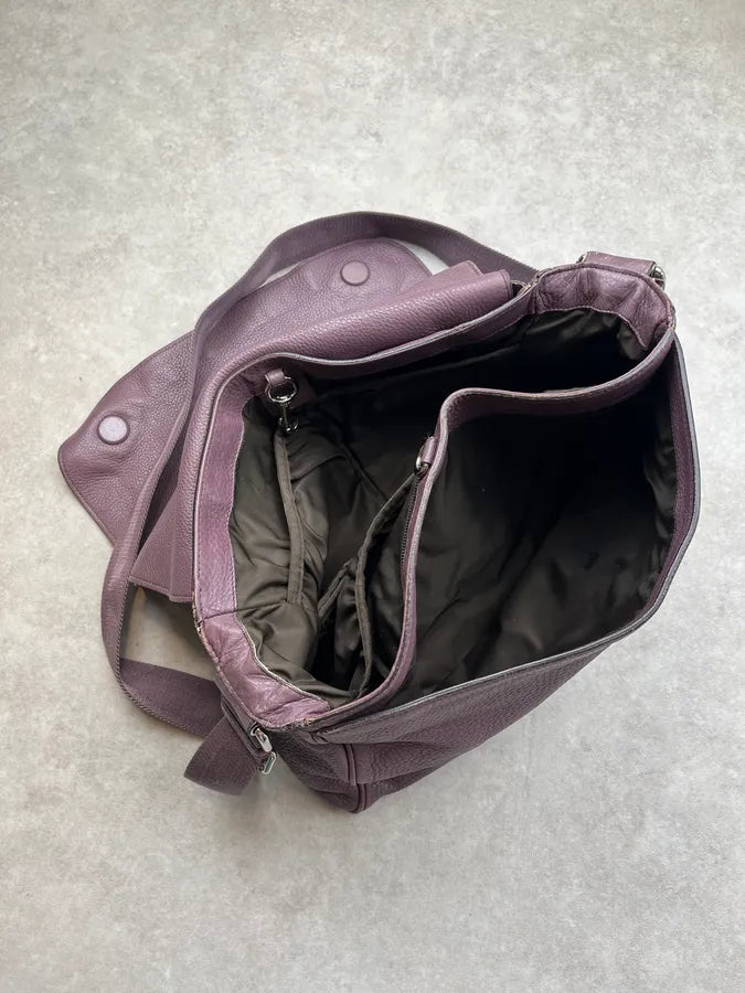2000s Gucci Mauve Leather Messenger  Bag by Frida Giannini gjMYeim 5