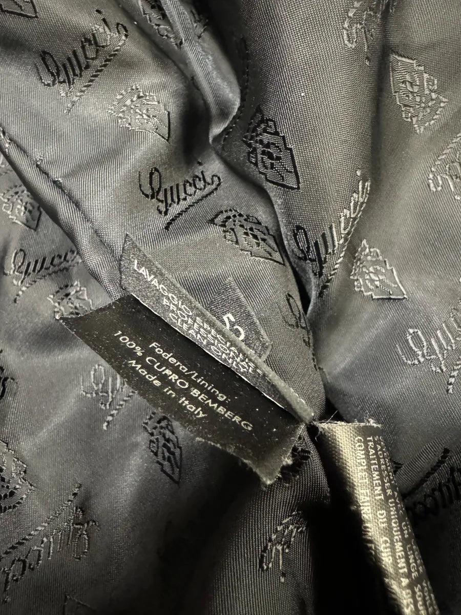 2000s Gucci Metallic Grey Rock Avant-Garde Leather Biker Jacket ClpPhBt 7