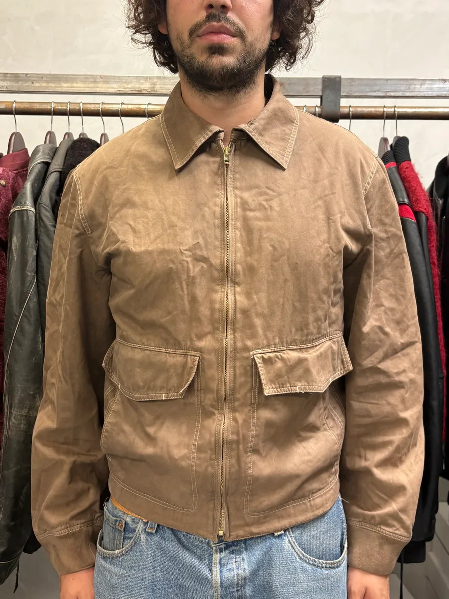 2000s Gucci Minimalist Brown Cotton Jacket qJWeaub 1