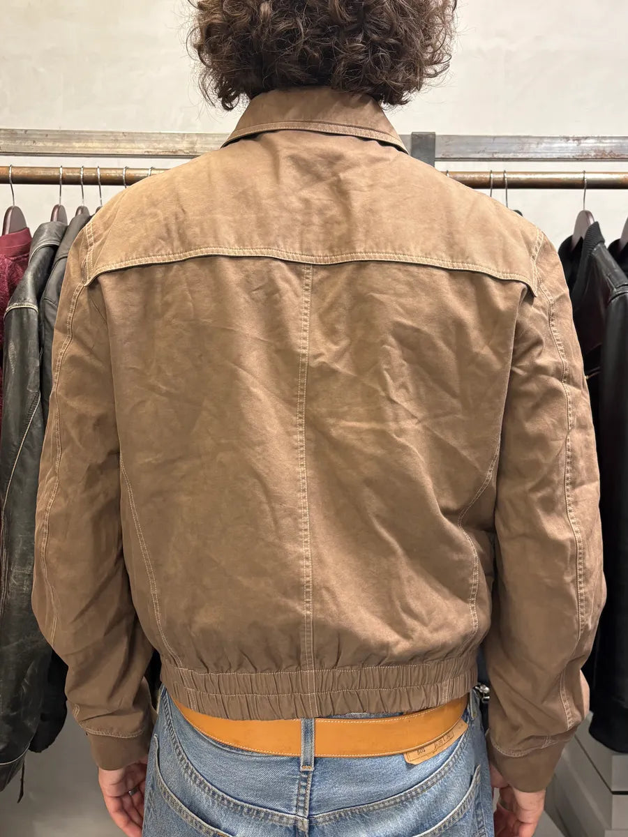 2000s Gucci Minimalist Brown Cotton Jacket qJWeaub 3