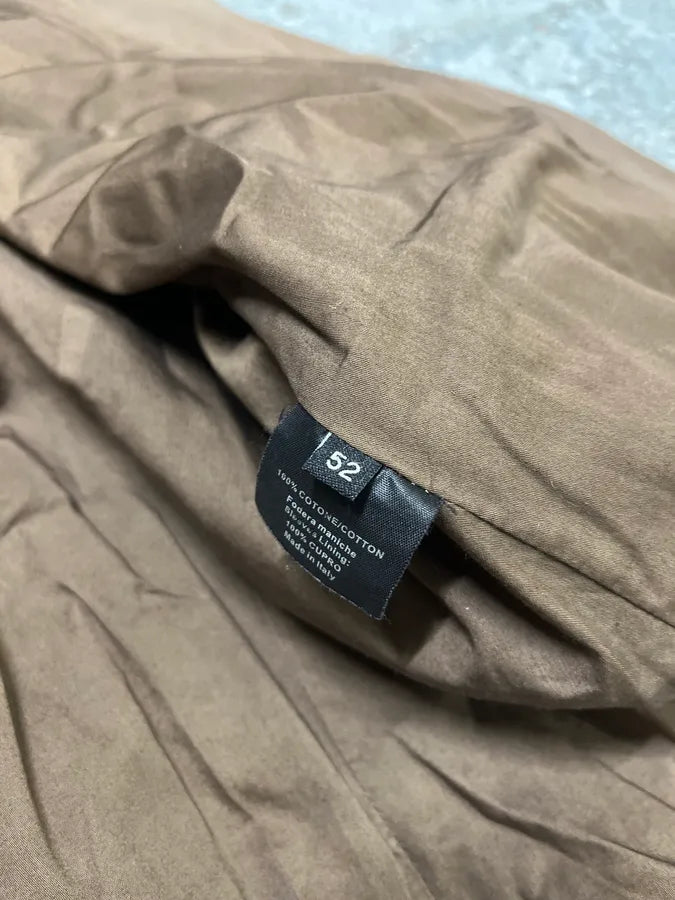 2000s Gucci Minimalist Brown Cotton Jacket qJWeaub 9