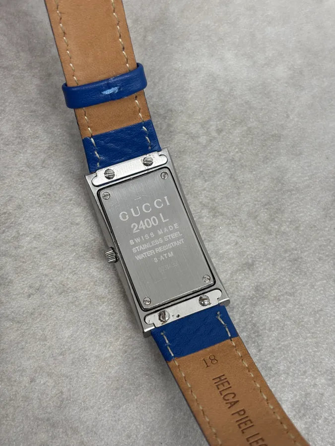 2000s Gucci Minimalist Rectangular Leather Watch FRPWetz 6