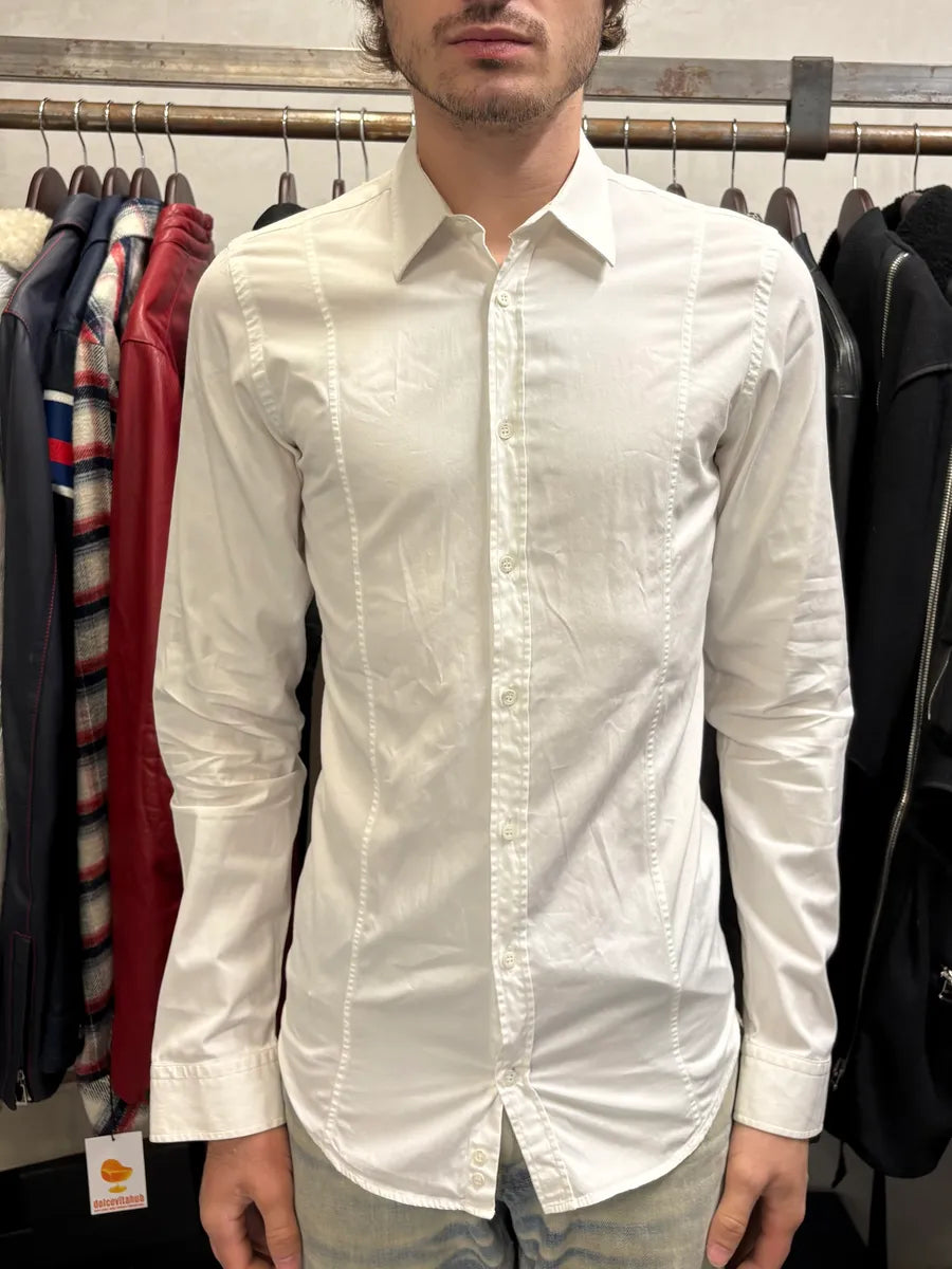 2000s Gucci Minimalist Skinny White Shirt rgcblwR 10