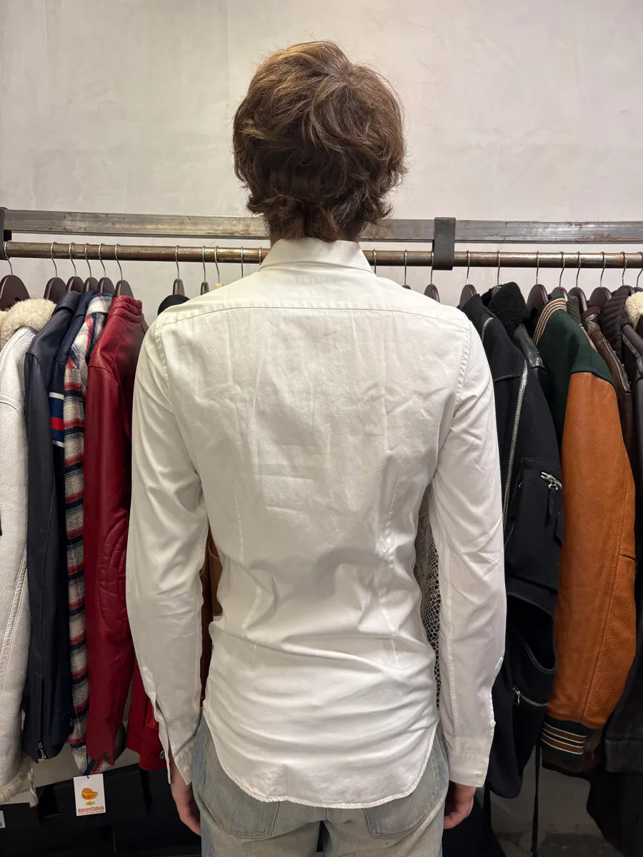 2000s Gucci Minimalist Skinny White Shirt rgcblwR 11