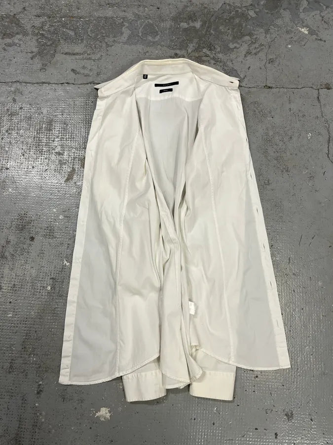 2000s Gucci Minimalist Skinny White Shirt rgcblwR 6
