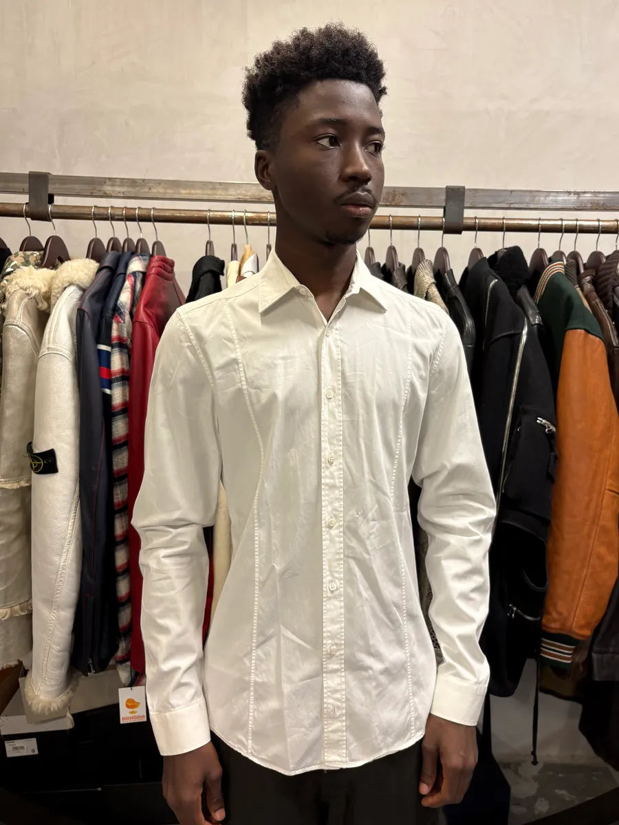 2000s Gucci Minimalist Slim White Shirt WhouoaL 1