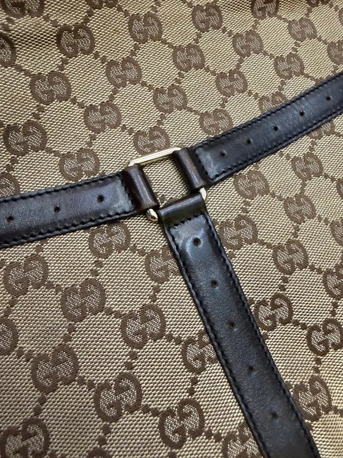 2000s Gucci Monogram Beige Brown Leather Britt Bag ohDZdDV 8