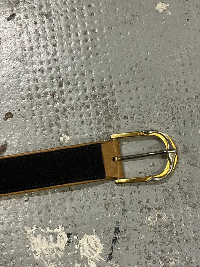 2000s Gucci Monogram Golden Buckle Leather Belt qJPNRrb 3