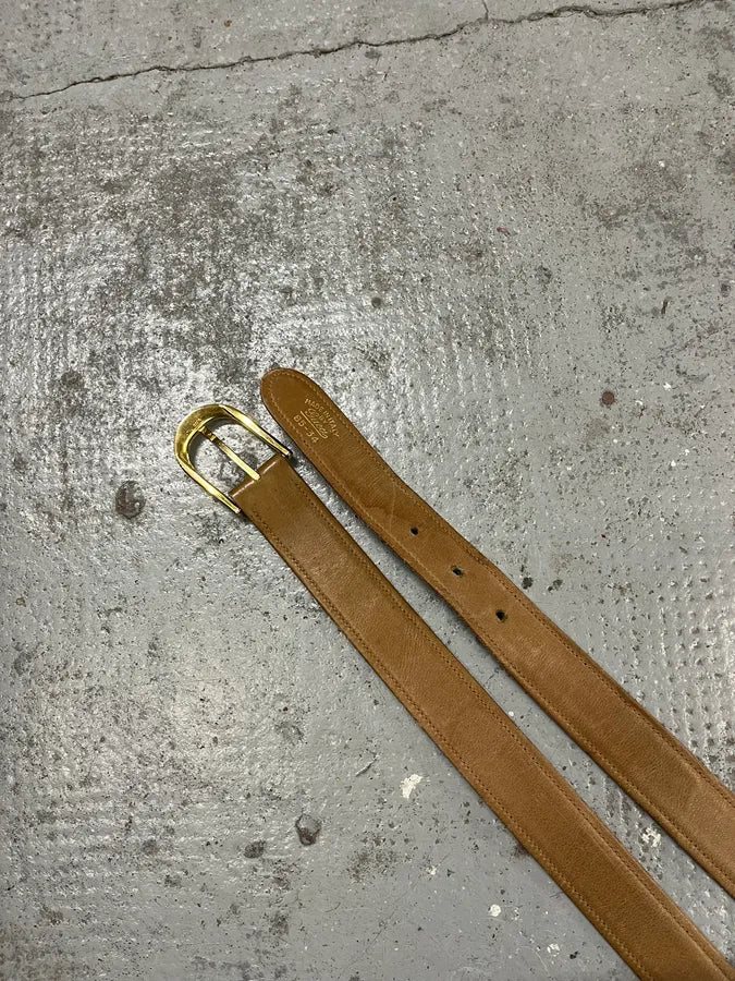 2000s Gucci Monogram Golden Buckle Leather Belt qJPNRrb 6