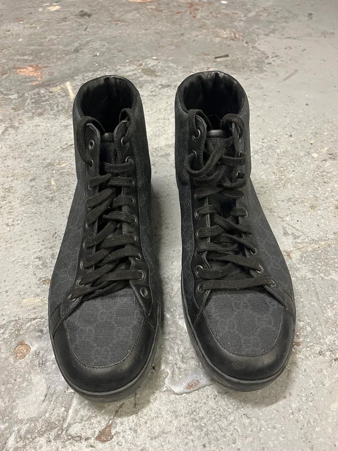 2000s Gucci Monogram High Top Sneakers arDqvWi 1