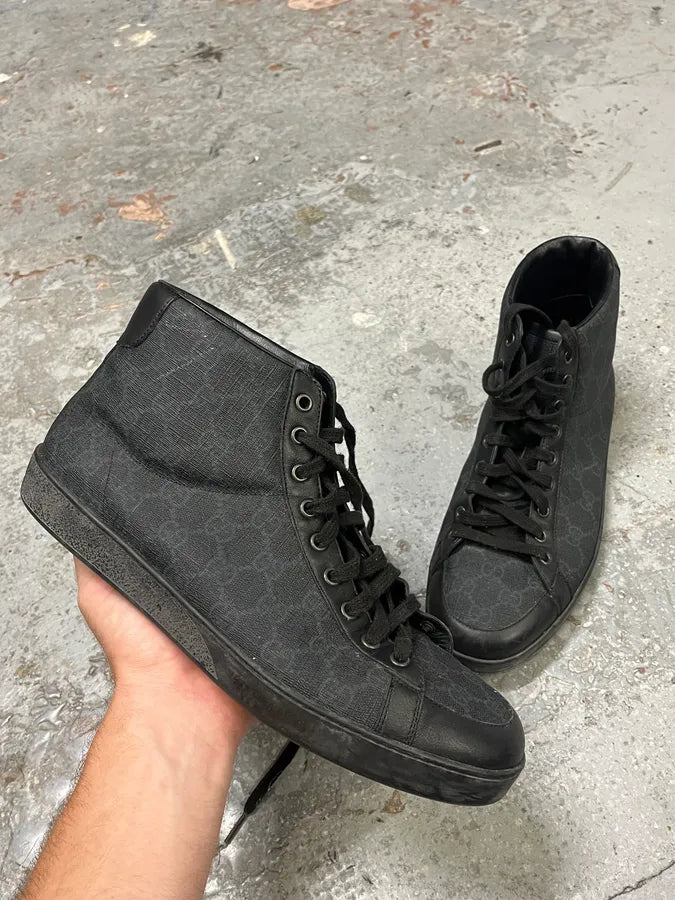 2000s Gucci Monogram High Top Sneakers arDqvWi 0