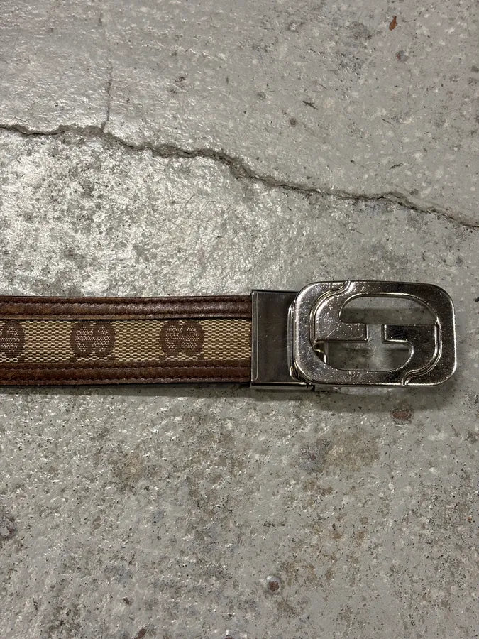 2000s Gucci Monogram Leather Belt YGGquLG 6