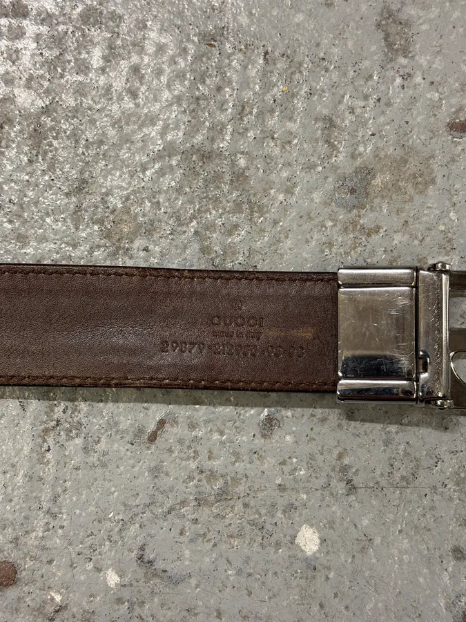 2000s Gucci Monogram Leather Belt YGGquLG 7