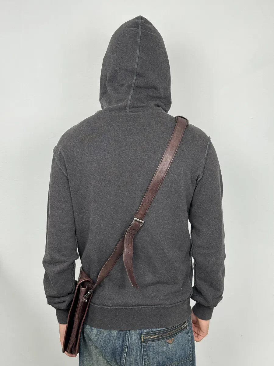 2000s Gucci Monogramm G Brown Leather Shoulder Bag Iqikapr 3