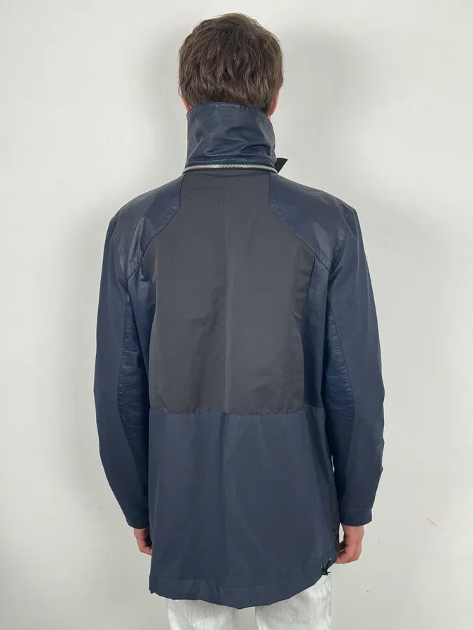 AW2010 Gucci Navy & Black Nylon Leather Cargo Jacket by Frida Giannini LtgsNhB 1