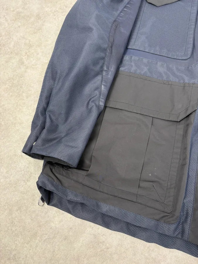 AW2010 Gucci Navy & Black Nylon Leather Cargo Jacket by Frida Giannini LtgsNhB 7
