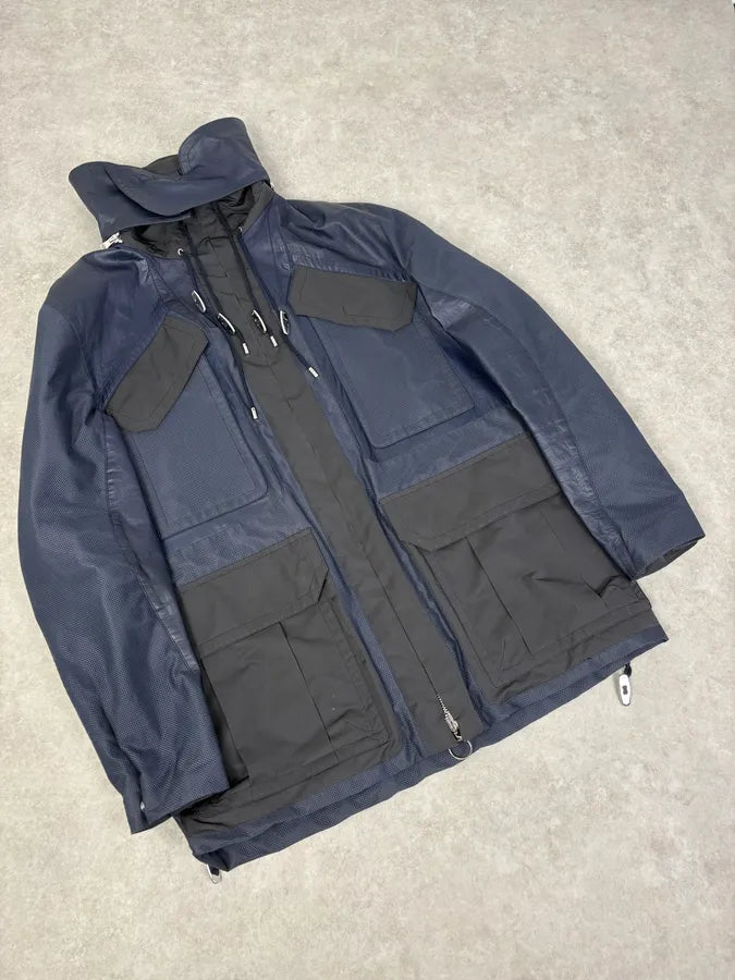 AW2010 Gucci Navy & Black Nylon Leather Cargo Jacket by Frida Giannini LtgsNhB 3