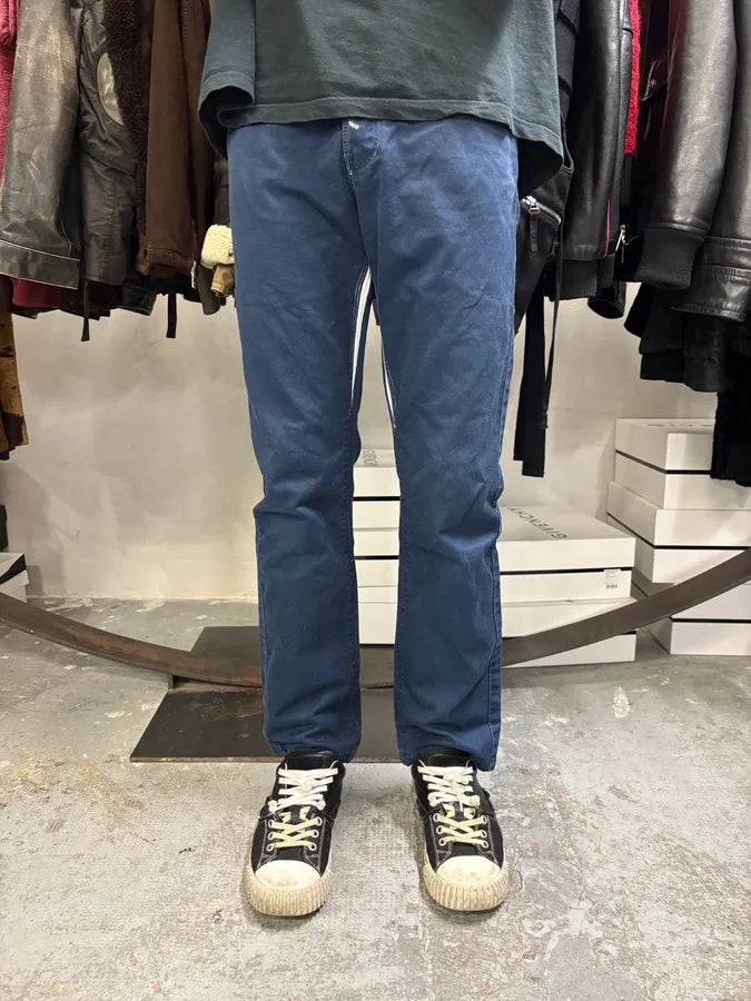 2000s Gucci Navy & White Avant-Garde Slim Pants rKNchcL 1