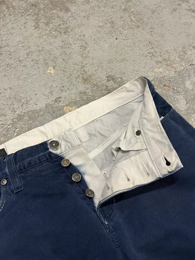 2000s Gucci Navy & White Avant-Garde Slim Pants rKNchcL 10