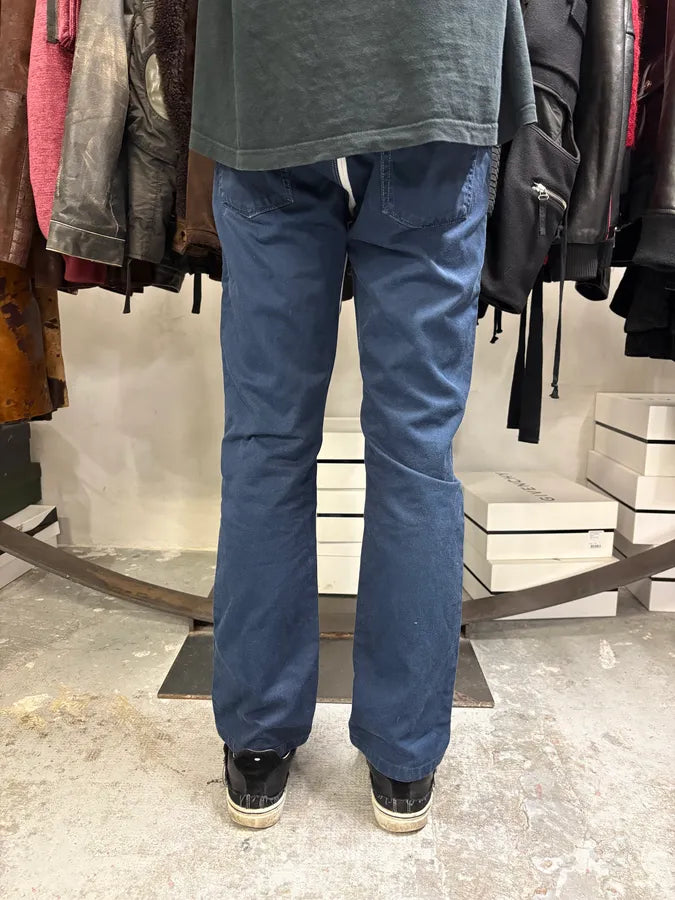 2000s Gucci Navy & White Avant-Garde Slim Pants rKNchcL 4