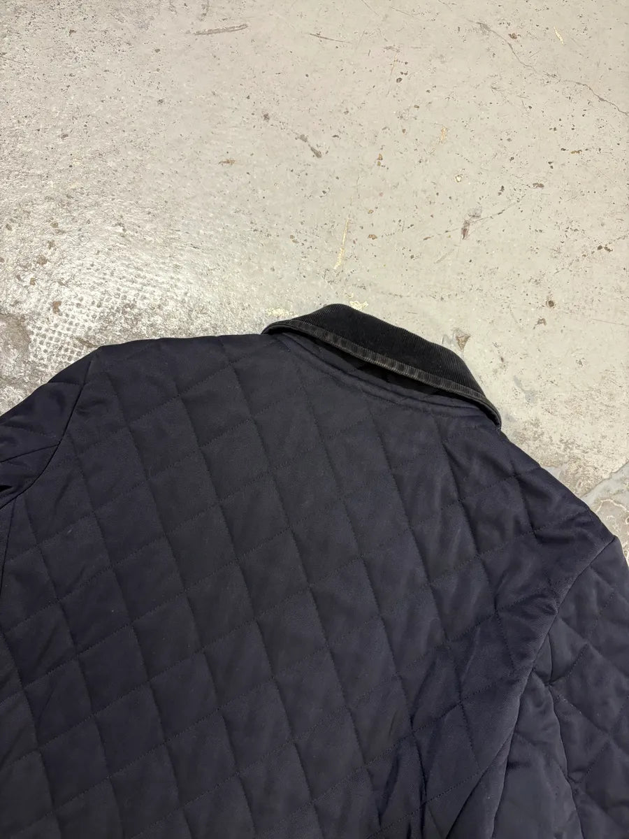2000s Gucci Navy Asymmetrical Quilted Officer Jacket sDdtBzD 5