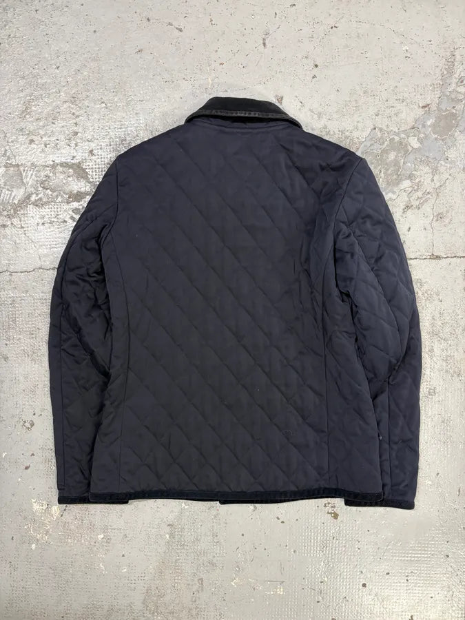 2000s Gucci Navy Asymmetrical Quilted Officer Jacket sDdtBzD 6