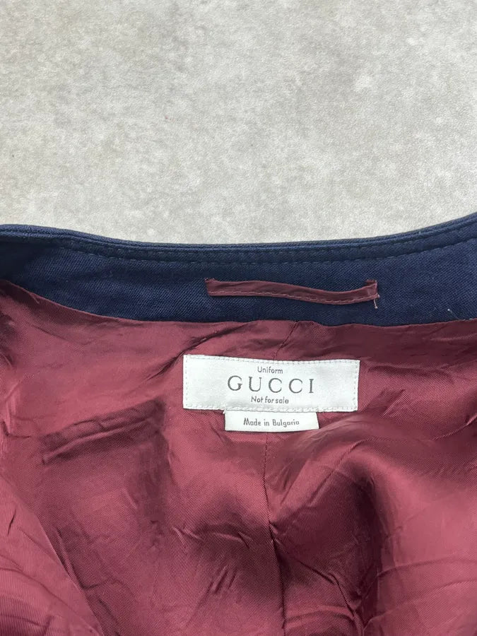 2010s Gucci Navy Buttoned Light Jacket sKzXlCH 7