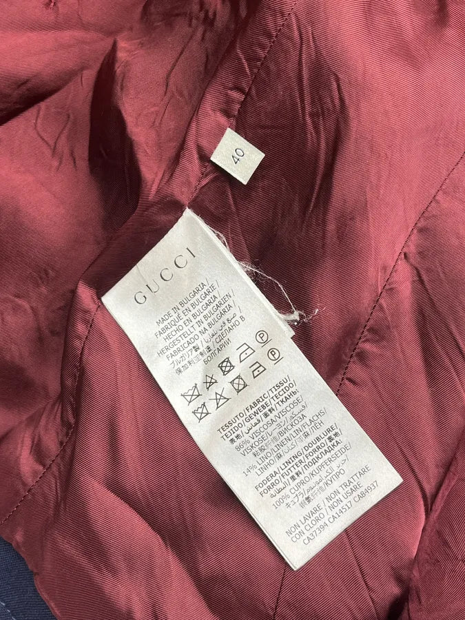2010s Gucci Navy Buttoned Light Jacket sKzXlCH 8
