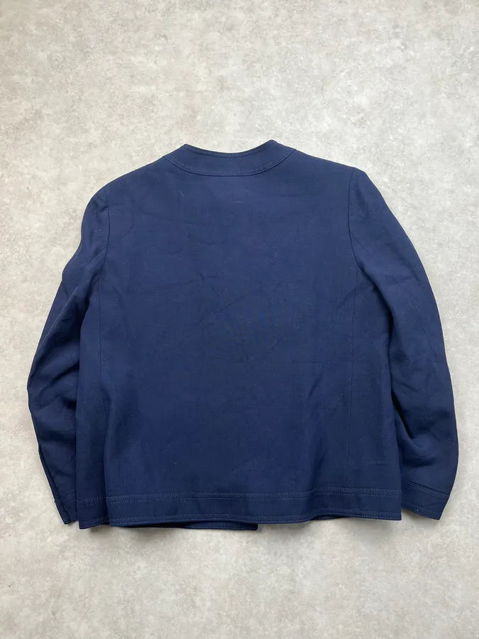 2010s Gucci Navy Buttoned Light Jacket sKzXlCH 4