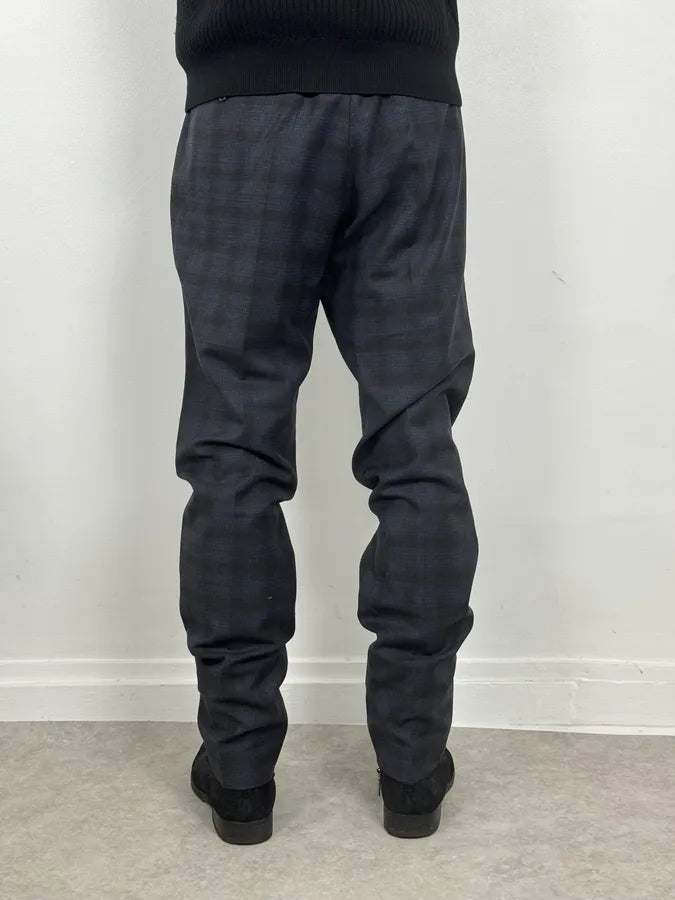 2000s Gucci Navy Checkered Tailored Pants SyLSuut 3