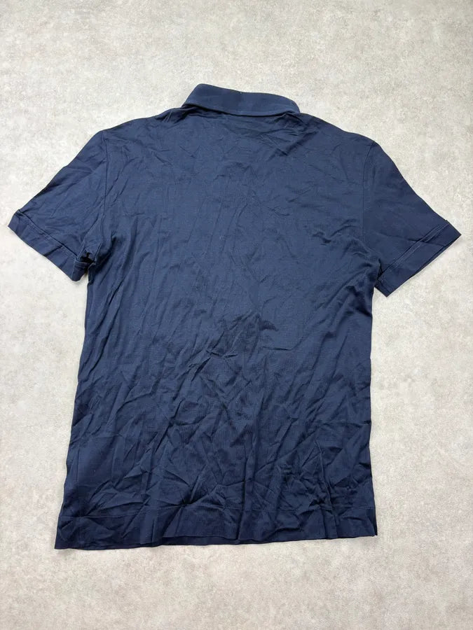 2010s Gucci Navy Classic Logo Polo hgGAXll 5