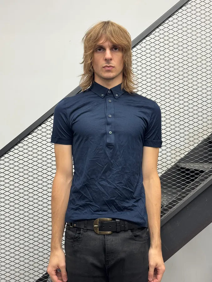 2010s Gucci Navy Classic Logo Polo hgGAXll 1