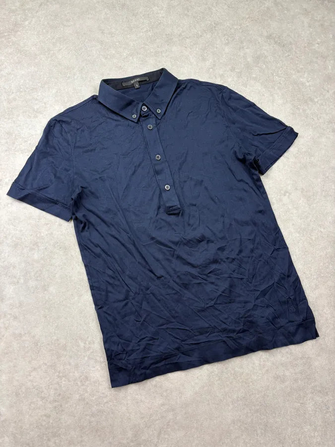 2010s Gucci Navy Classic Logo Polo hgGAXll 3