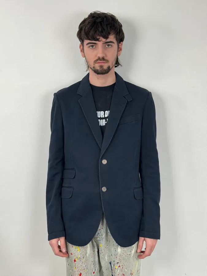 2000s Gucci Navy Classy Blazer Jacket JaESFeG 1