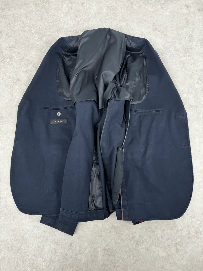 2000s Gucci Navy Classy Blazer Jacket JaESFeG 7
