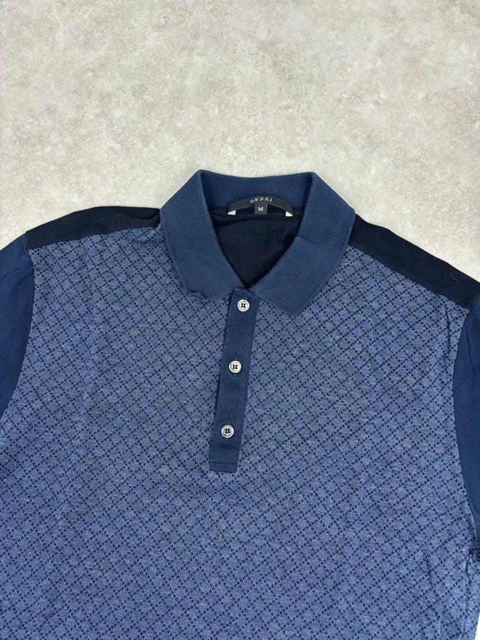 SS2015 Gucci Navy Cotton Polo fyCKDlH 3