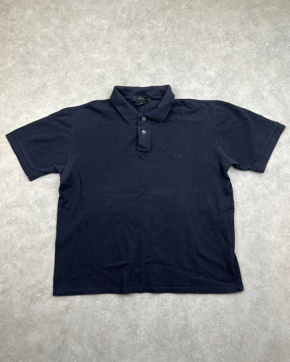 2000s Gucci Navy Embroidered Logo Polo by Tom Ford PHPrXgo 2