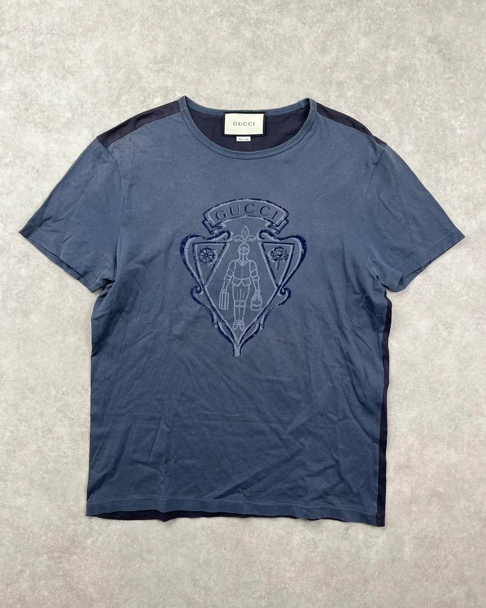 2010s Gucci Navy Knight Relief T-Shirt QbXszdU 0