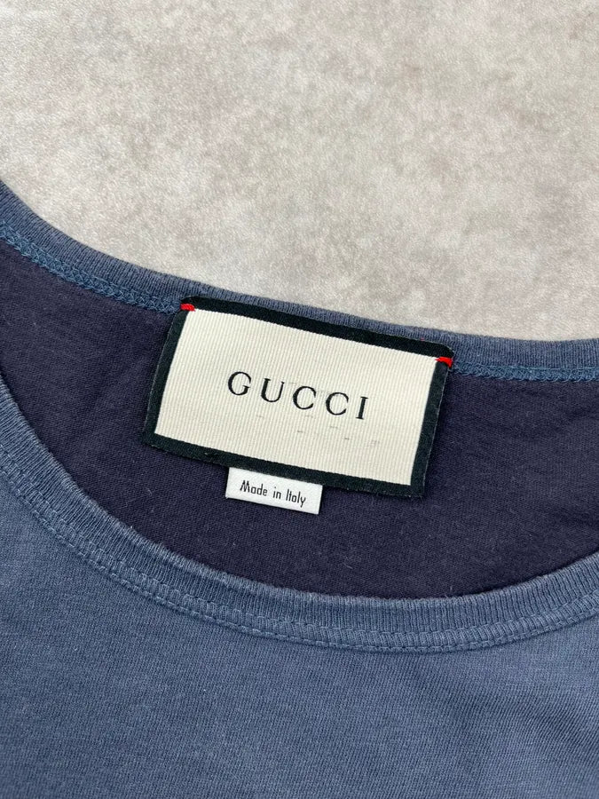 2010s Gucci Navy Knight Relief T-Shirt QbXszdU 7