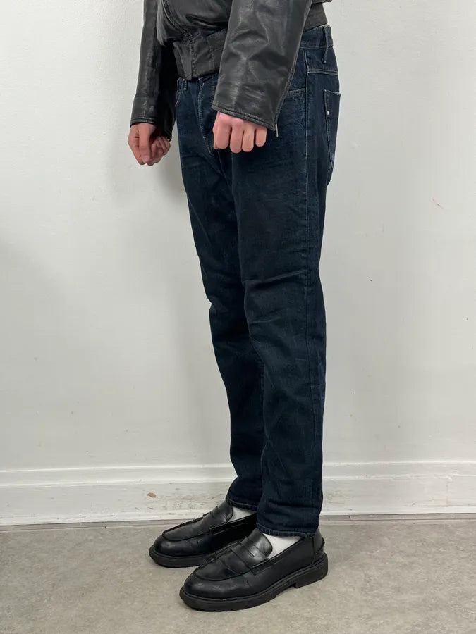 AW2009 Gucci Navy Oiled Denim Jeans by Frida Giannini udHEhYM 3